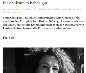Ihr da drinnen habt´s gut! - Artikel der Süddeutsche.de