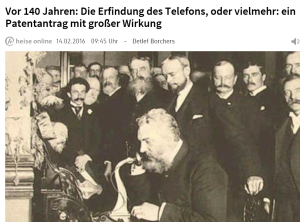 Erfindung des Telefons and das Patent