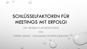 Tipps & Faktoren für erfolgreiche Meetings